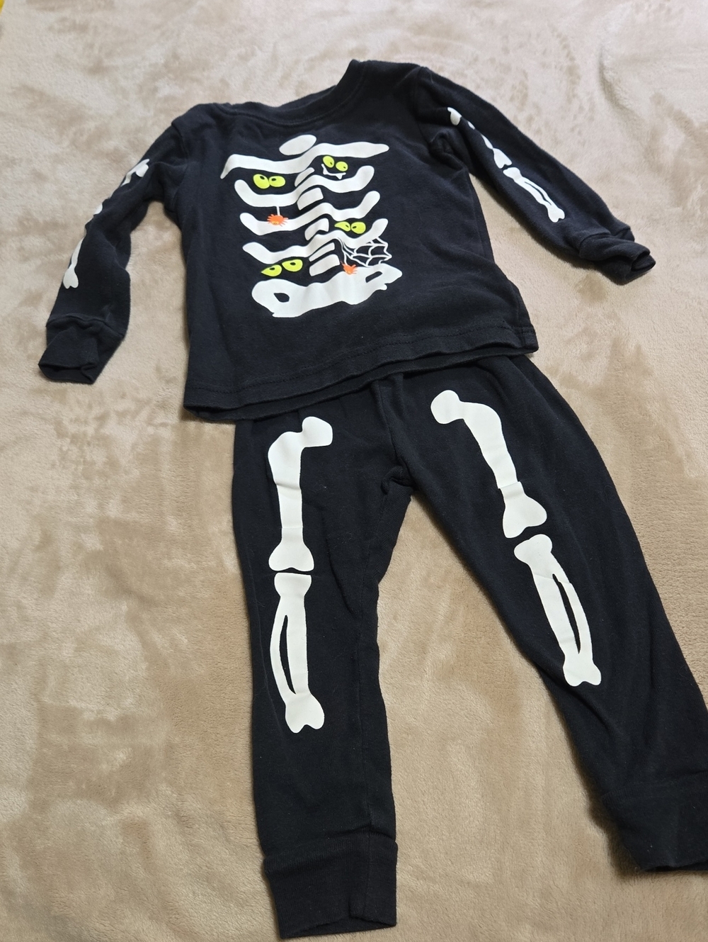 Carter's Black Skeleton Pajama Set